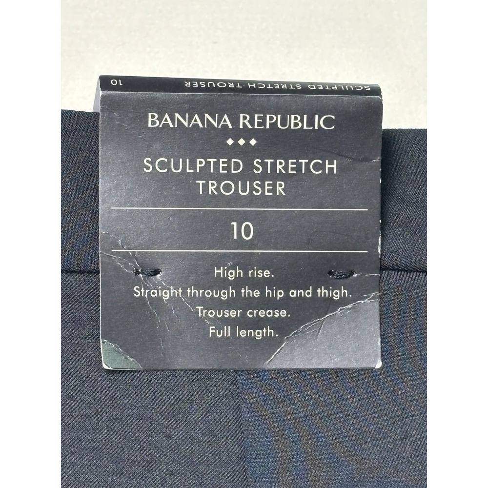 NWT Banana Republic Sculpted Stretch Trouser Pants Black High Rise 10 W34 L32 - Picture 10 of 15